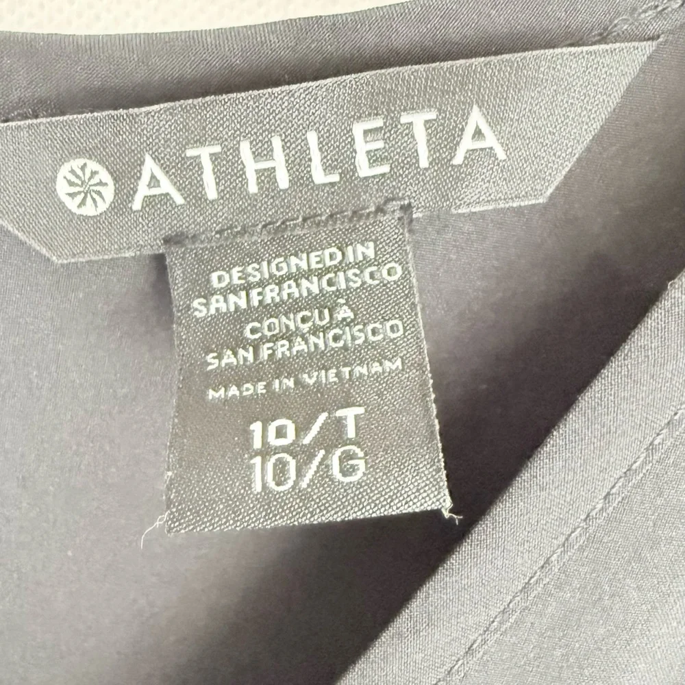 Athleta Black Brooklyn Jumpsuit Sleeveless 
Cropped Athleisure Size 10 Tall EUC - Picture 8 of 10